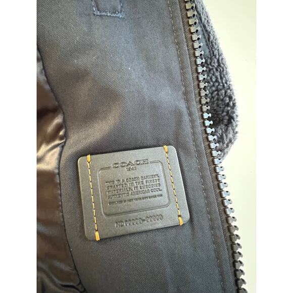 Coach Fleece Ma 1 Jacket Blue Men's 79561 Size 48 NWT $495 - Picture 7 of 16